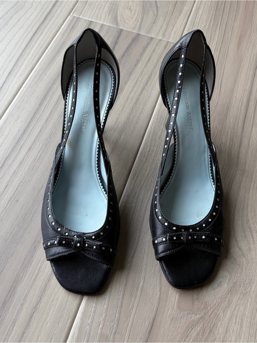 Vintage Y2K Etienne Aiger Peep Toe Heels